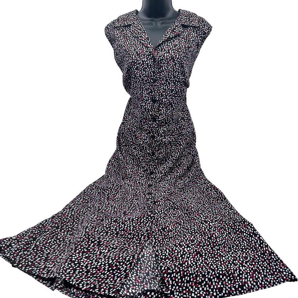 Dressbarn Collared Sleeveless Button Down Maxi Dress‎ 22W